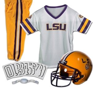 LSU Football Jersey and Helmet Set